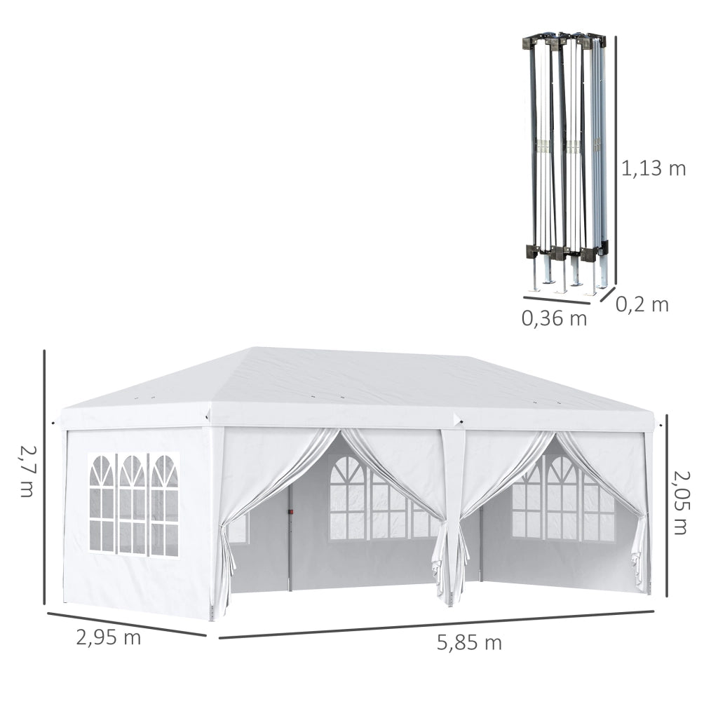 Carpa Pieghevole ¨C Minimal ¨C Bianco 5.85x2.95x2.7 m