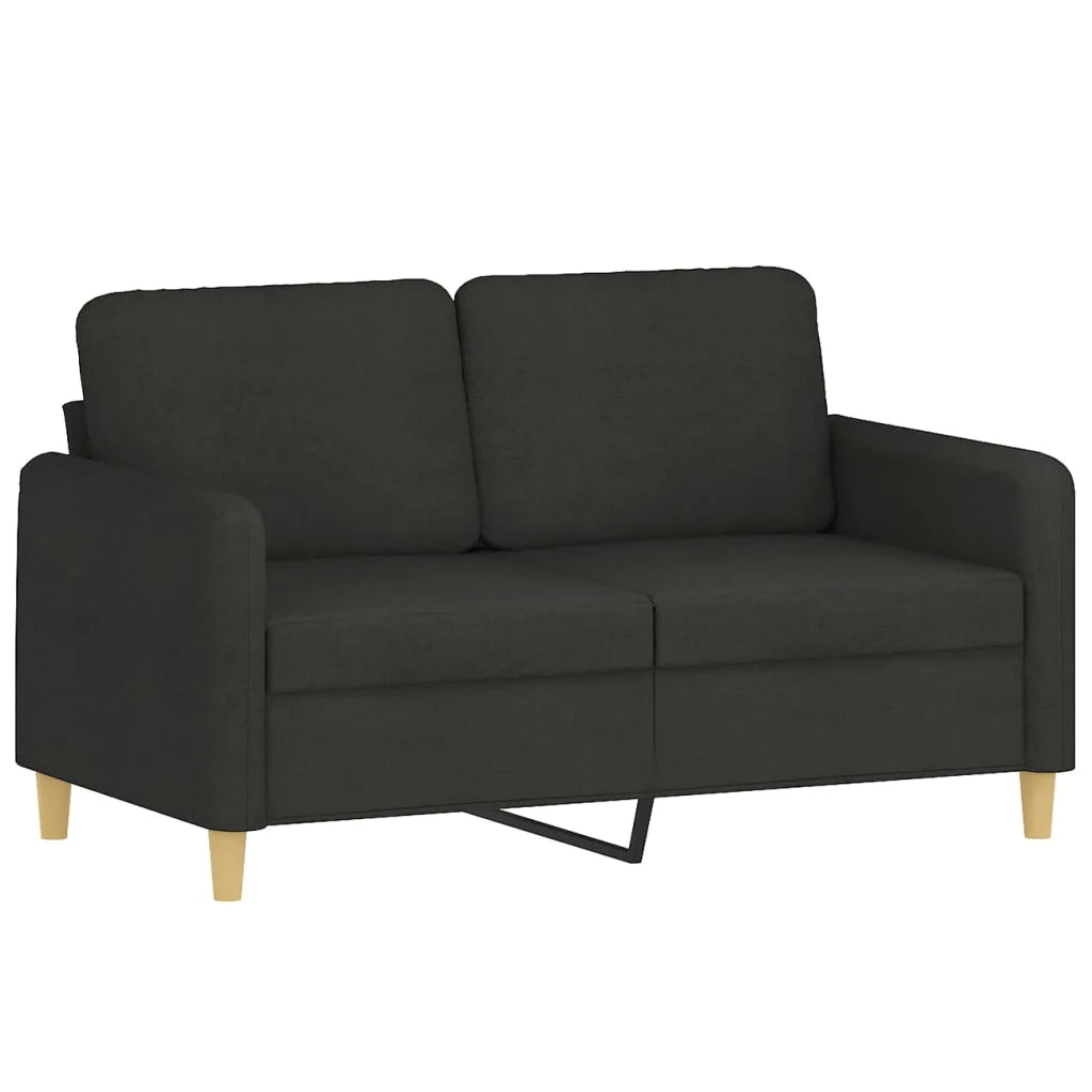 Set Divani 3 pz con Cuscini Nero in Tessuto 3202146