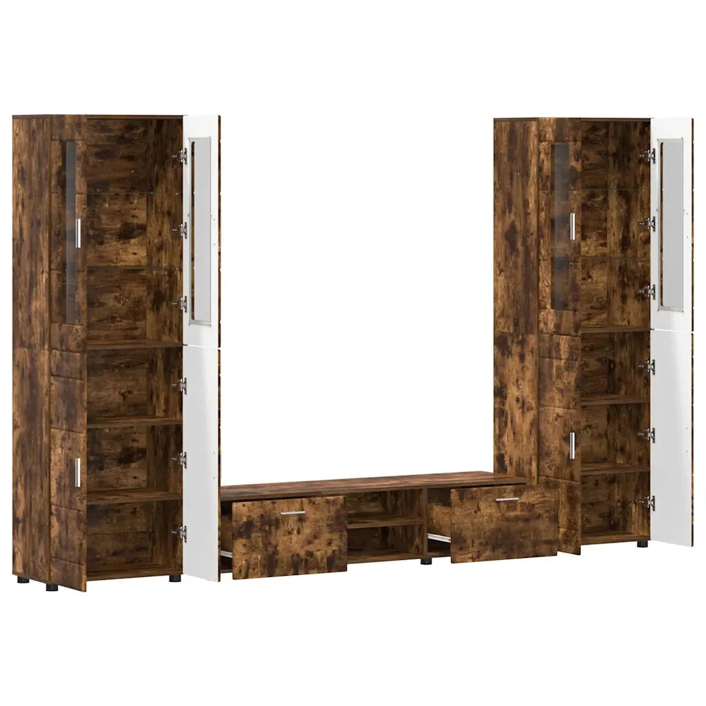 Set mobile TV FLORIN 3 pcs Rovere fumé Legno multistrato 3397999