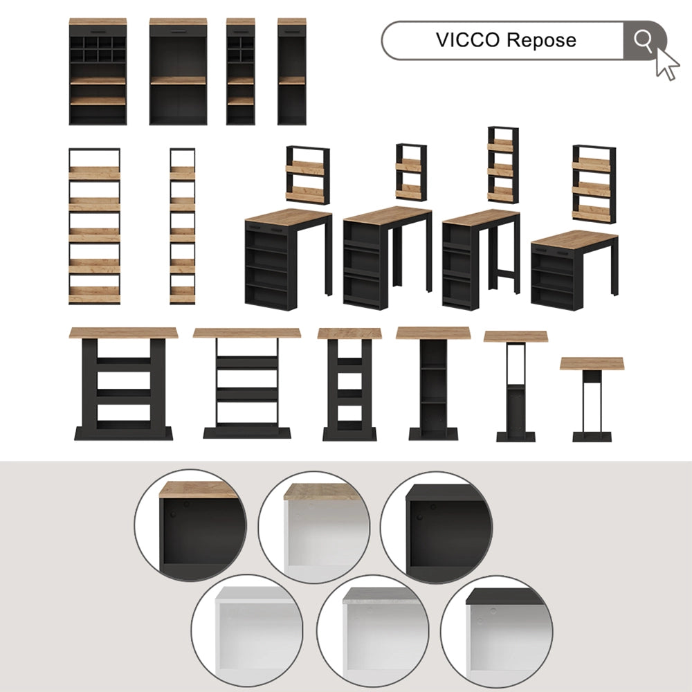 Vicco Tavolo da bar Bianco 45 x 110 cm