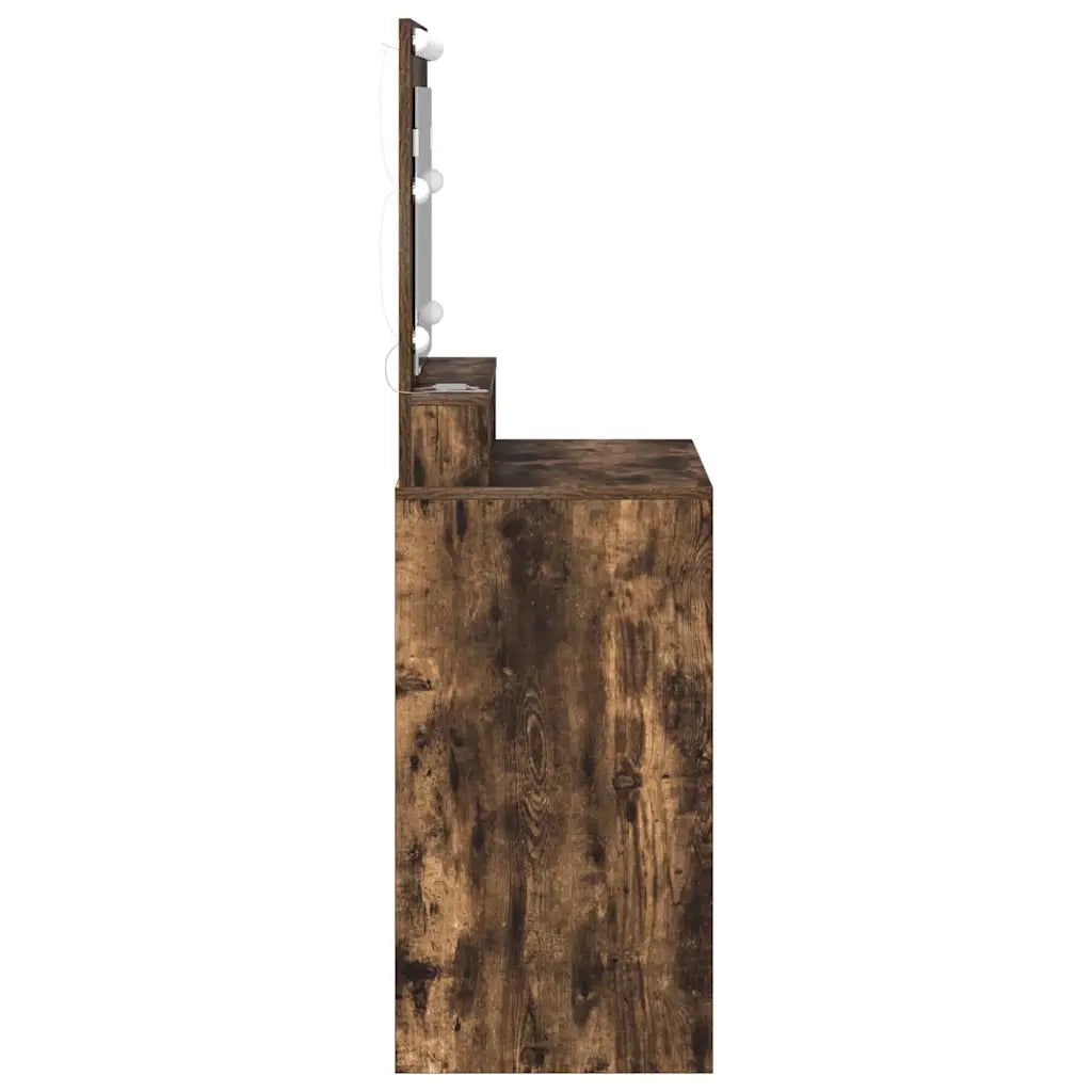 Tavolo da Trucco con lo scaffale Rovere fumé 75,5 x 41 x 135 cm 865113