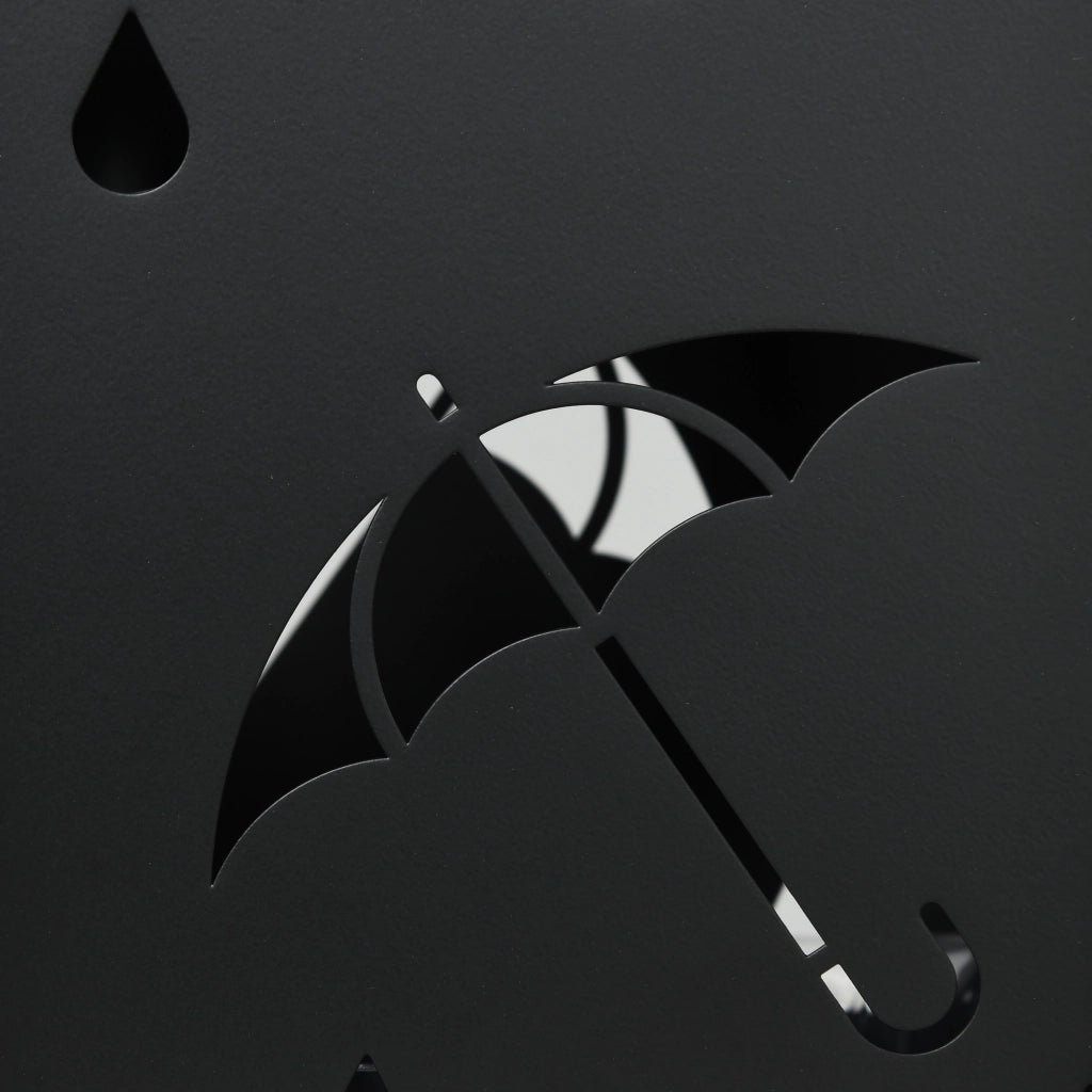 Portaombrelli in acciaio con vassoio ¨C Minimal ¨C nero