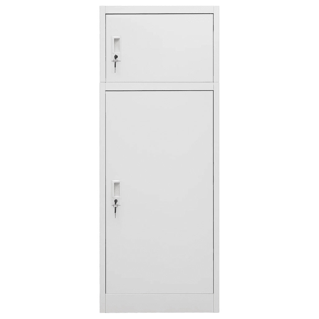 Armadietto per Sella Grigio Chiaro 53x53x140 cm in Acciaio 339600