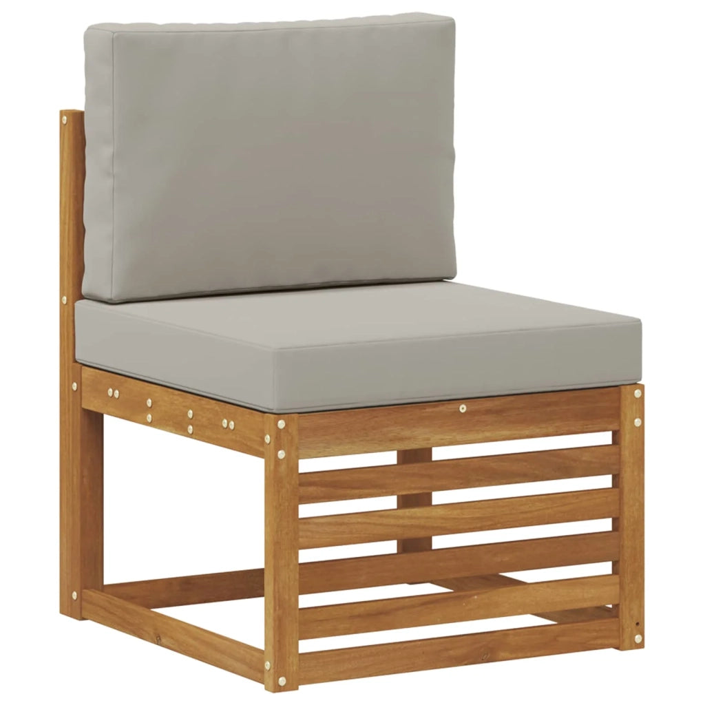 Set divani con cuscino 6 pcs Grigio Naturale e Chiaro 3374366