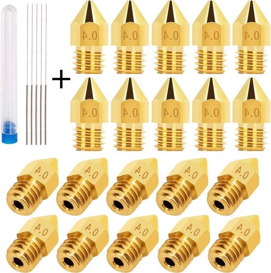 Ugelli per stempel 3D - Immagazzinaggio trasparente - 0.4mm - 20 pezzi.