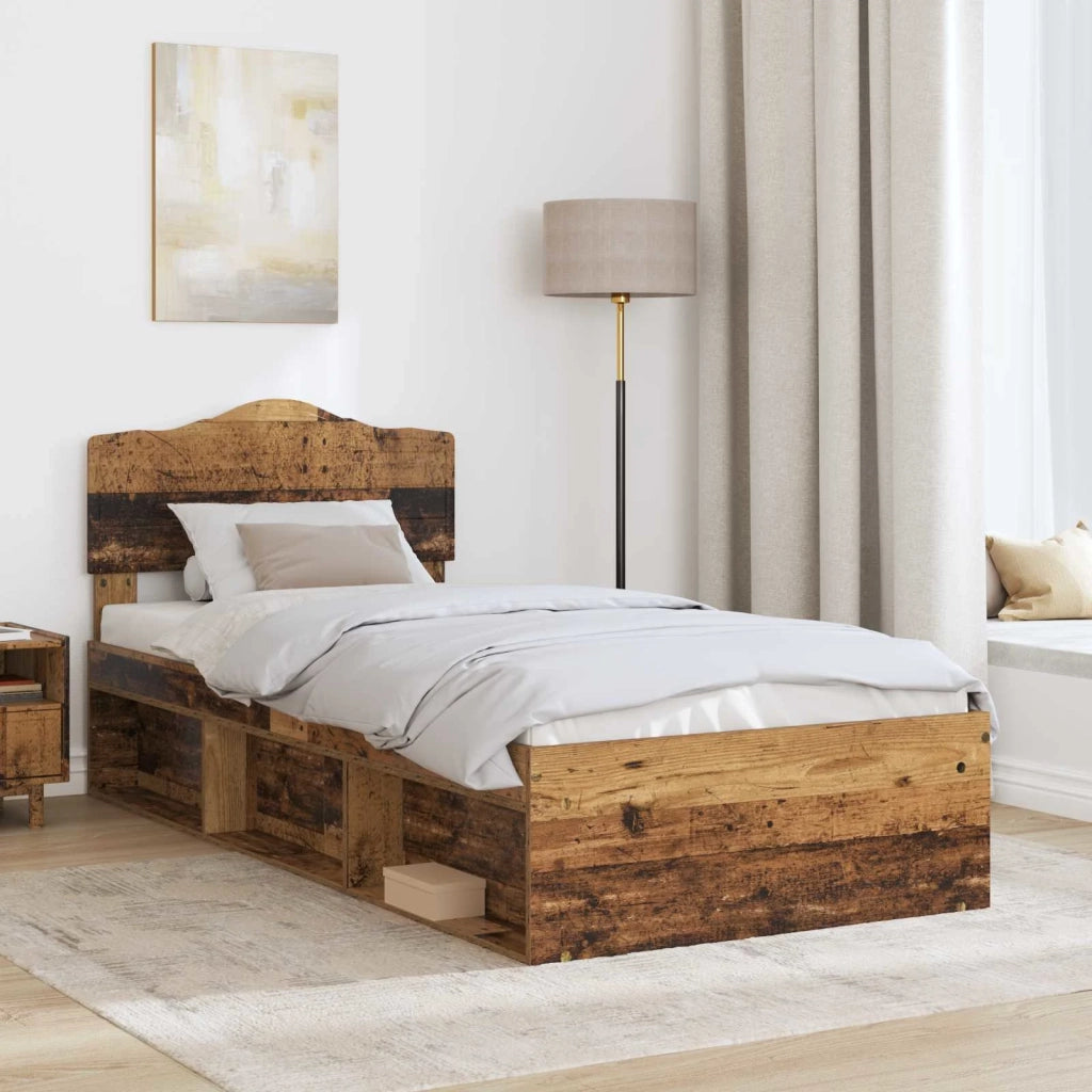 Struttura del letto-Giroletto Legno vecchio 75 x 190 cm Pino massello 579272