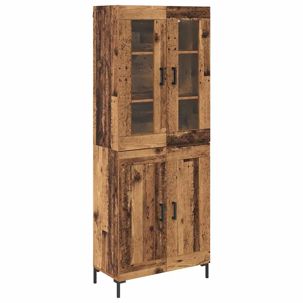 Credenza 2 pz | Madia | Buffet da pranzo | Armadio da pranzo Legno vecchio Legno multistrato