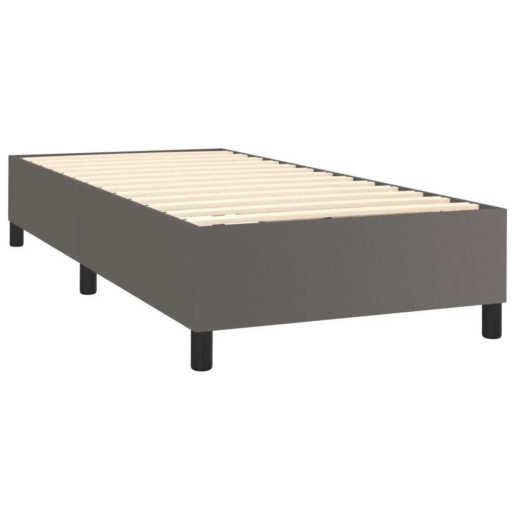 Giroletto Molle con Materasso e LED Grigio 80x200cm Similpelle 3139233