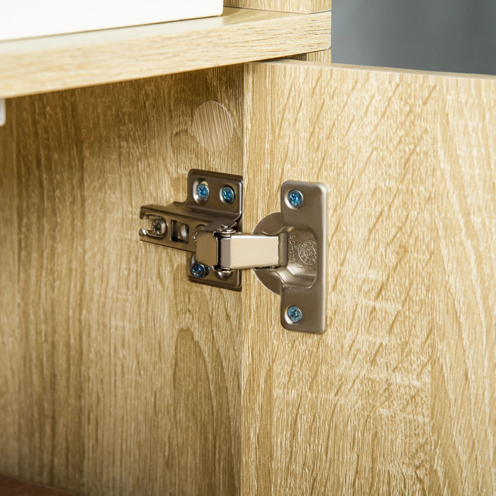 Libreria con ante e scaffali aperti ¨C Minimal ¨C 59x29x180 cm Legno naturale