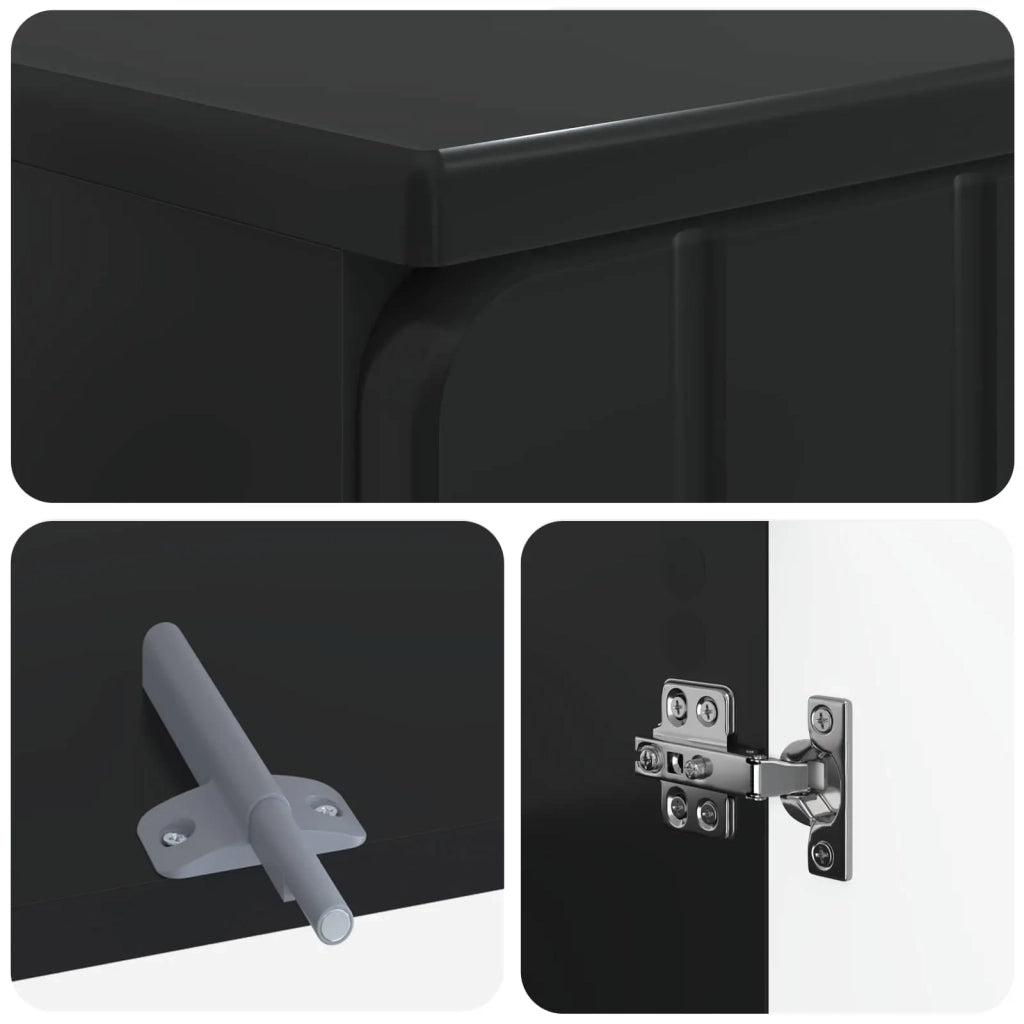 Set di Armadi da Bagno da 2 Pezzi ZWOLLE Nero 3417595