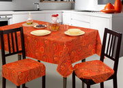 Tovaglia Copritavolo Resinata Antimacchia Modello Canyon Made In Italy - 140x230 - Arancio