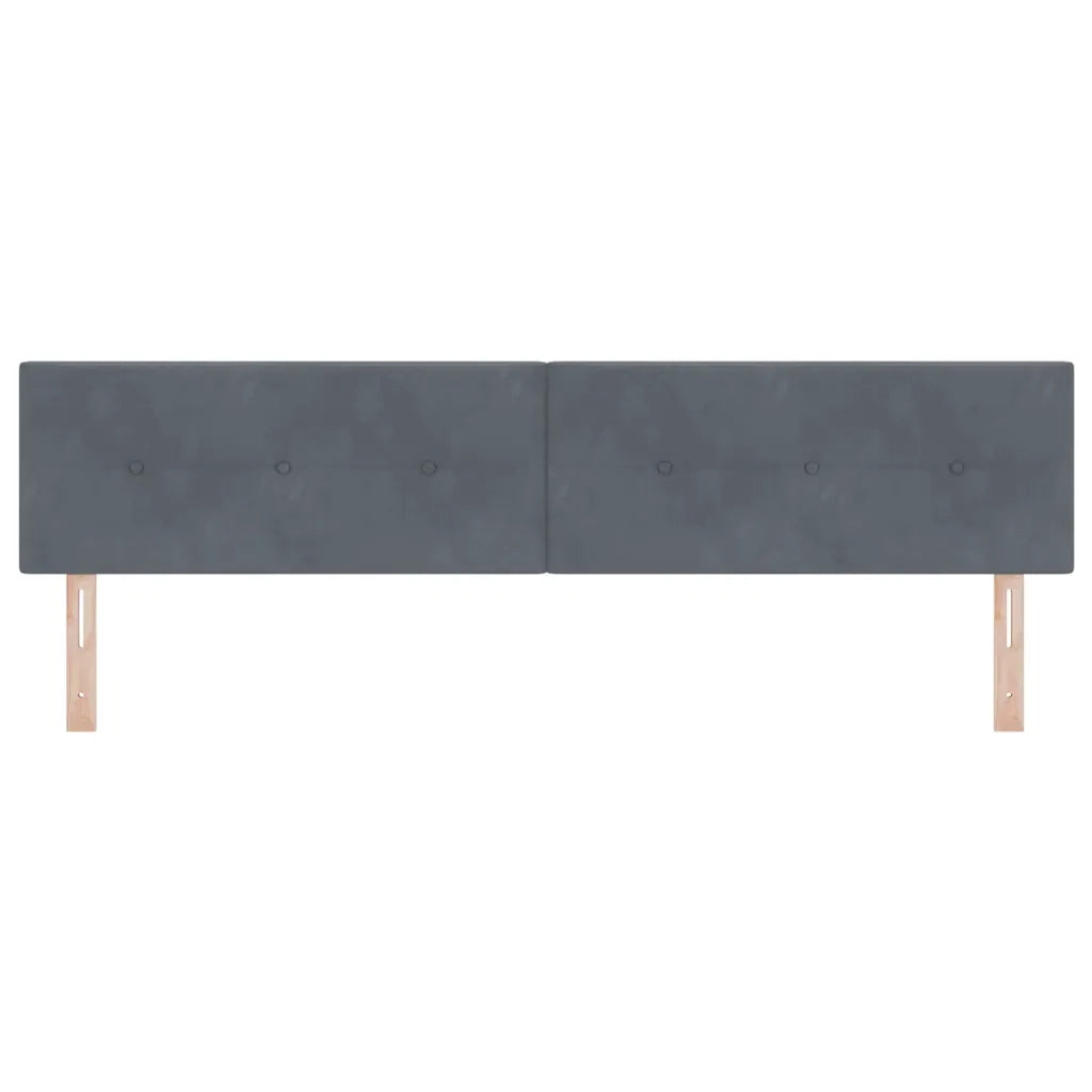 Testiera | Testata Grigio scuro 200 cm Velluto
