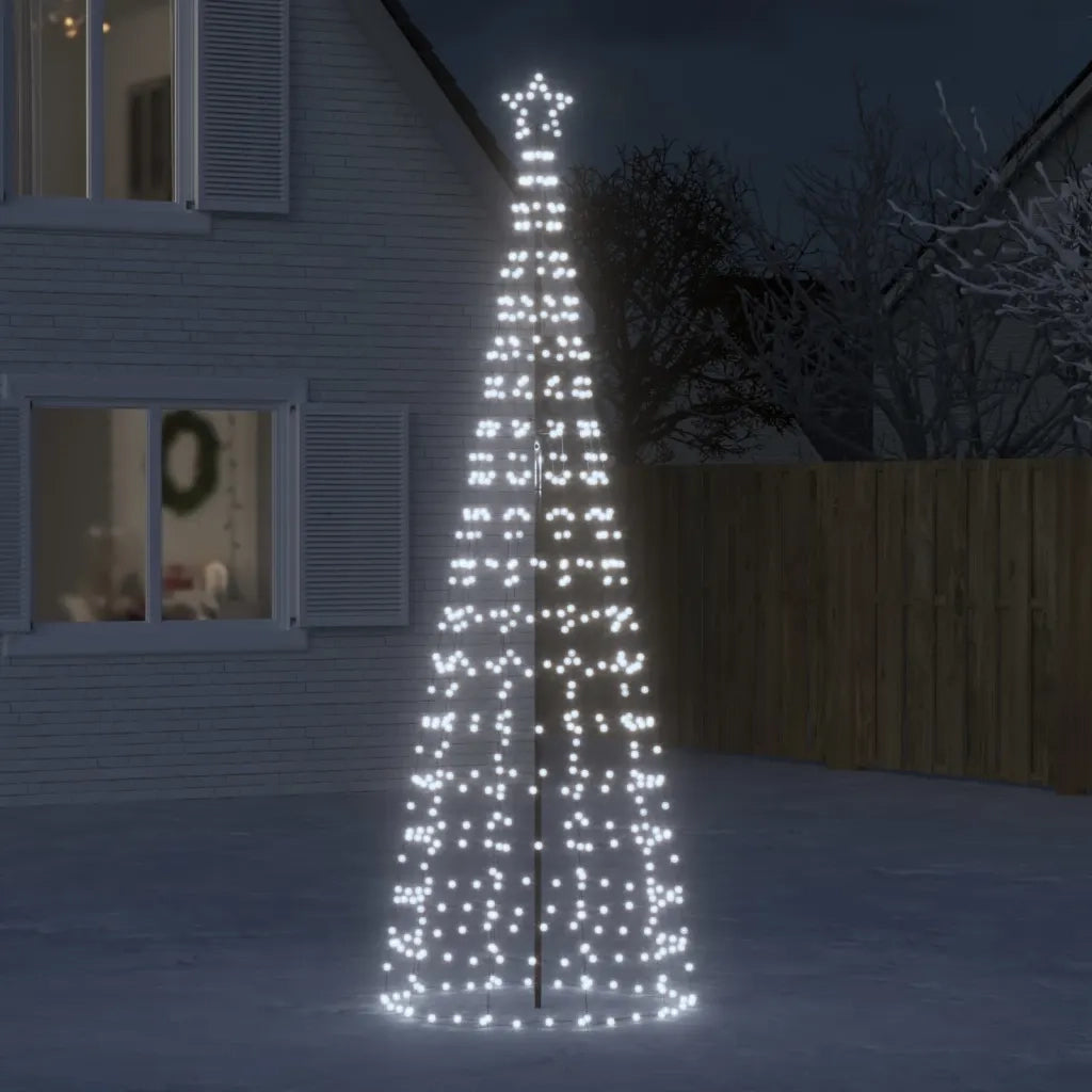 Albero di Natale a LED con Punte 570 LED Bianco Freddo 300 cm 358105