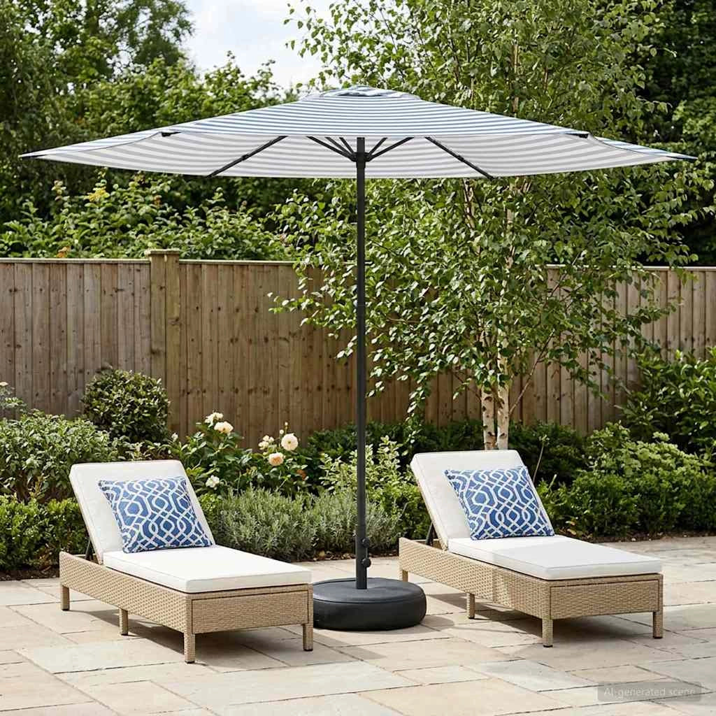 Parasole da Giardino con Base 300 x 300 cm Poliestere 42036239