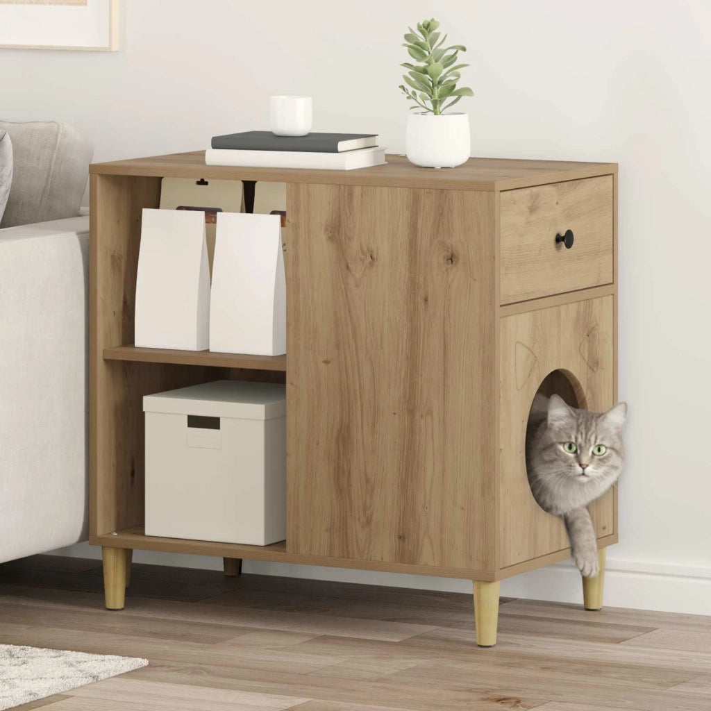 Casa per Gatti Rovere Artigianale 72 x 42.5 x 70 cm 8000688