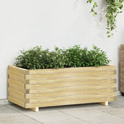 Fioriere | Cassetta per fiori | Letto Rialzato 100x50x40 cm in Legno Rettangolare