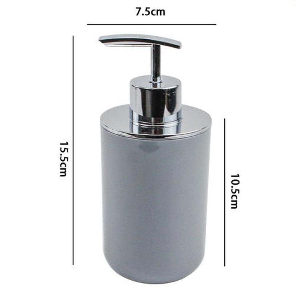 Trade Shop - Dispenser Porta Sapone Liquido Grigio Chiaro Per Ricambio Accessori Bagno 69469 -