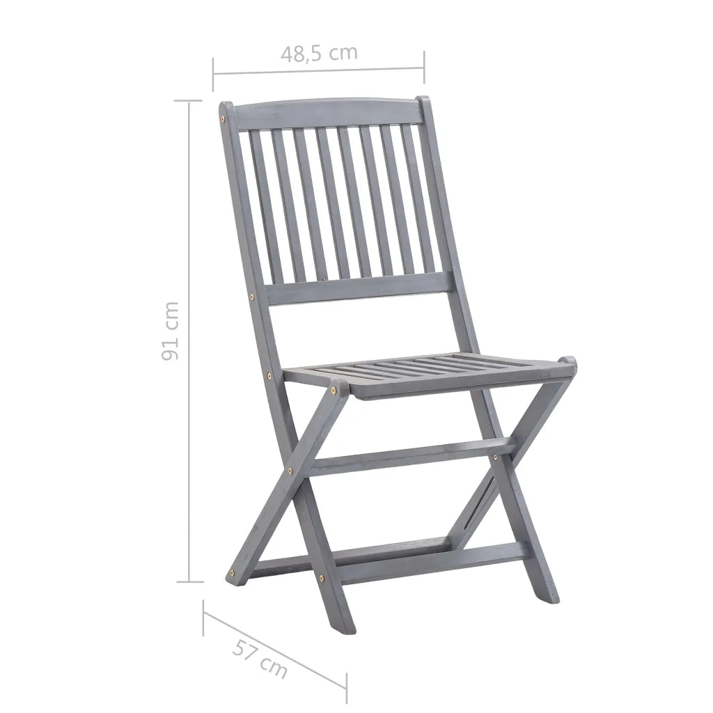 Sedie da Giardino Pieghevoli 8 pz con Cuscini Massello Acacia 3078311