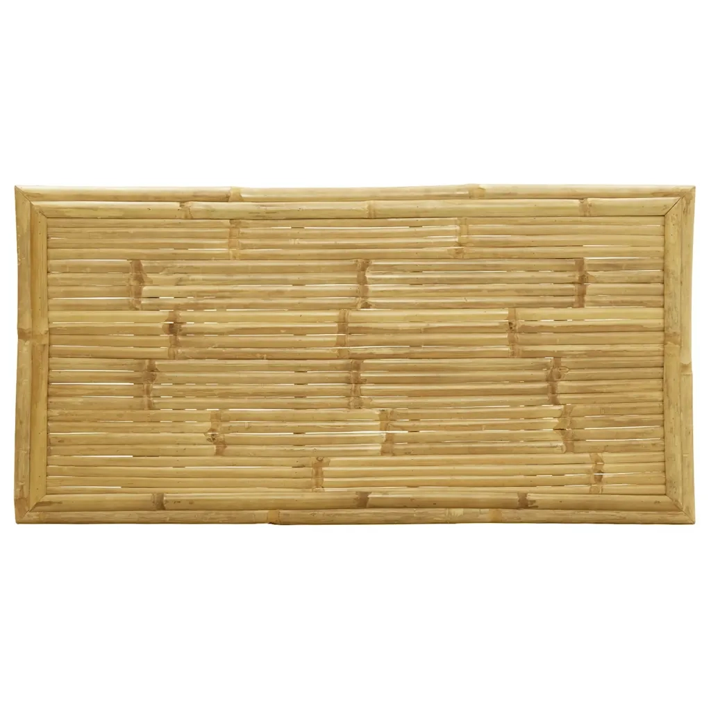 Set da Bistrot Pieghevole 5pz con Cuscini Grigio Scuro Bambù 3208936
