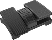 Sostegno per piedi ergonomico regolabile in plastica con rivestimento anti-slip - Nero, 43 x 32 x 105 cm