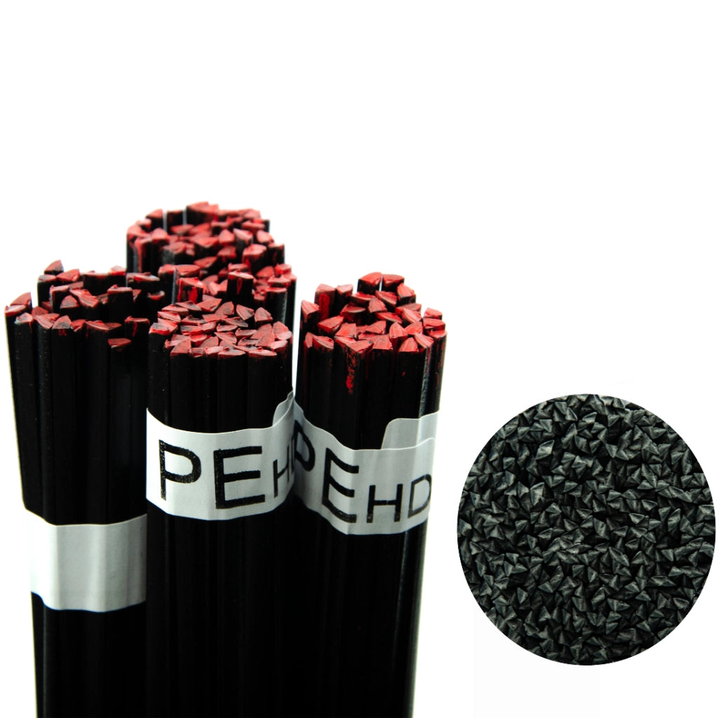 Saldatore Plastica PEHD Nero 100g – Forma Triangolare 3,5mm | Temperatura Fusione 260-310°C | Per PE, HDPE, PEHD
