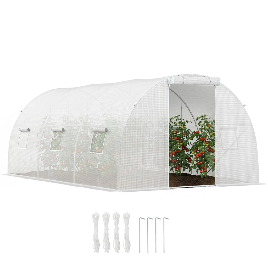 Serra da giardino tunnel ¨C Minimal ¨C 4.5x3x2 m bianco