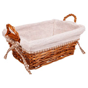 Cestino porta pane in vimini foderato 25x18x10h cm