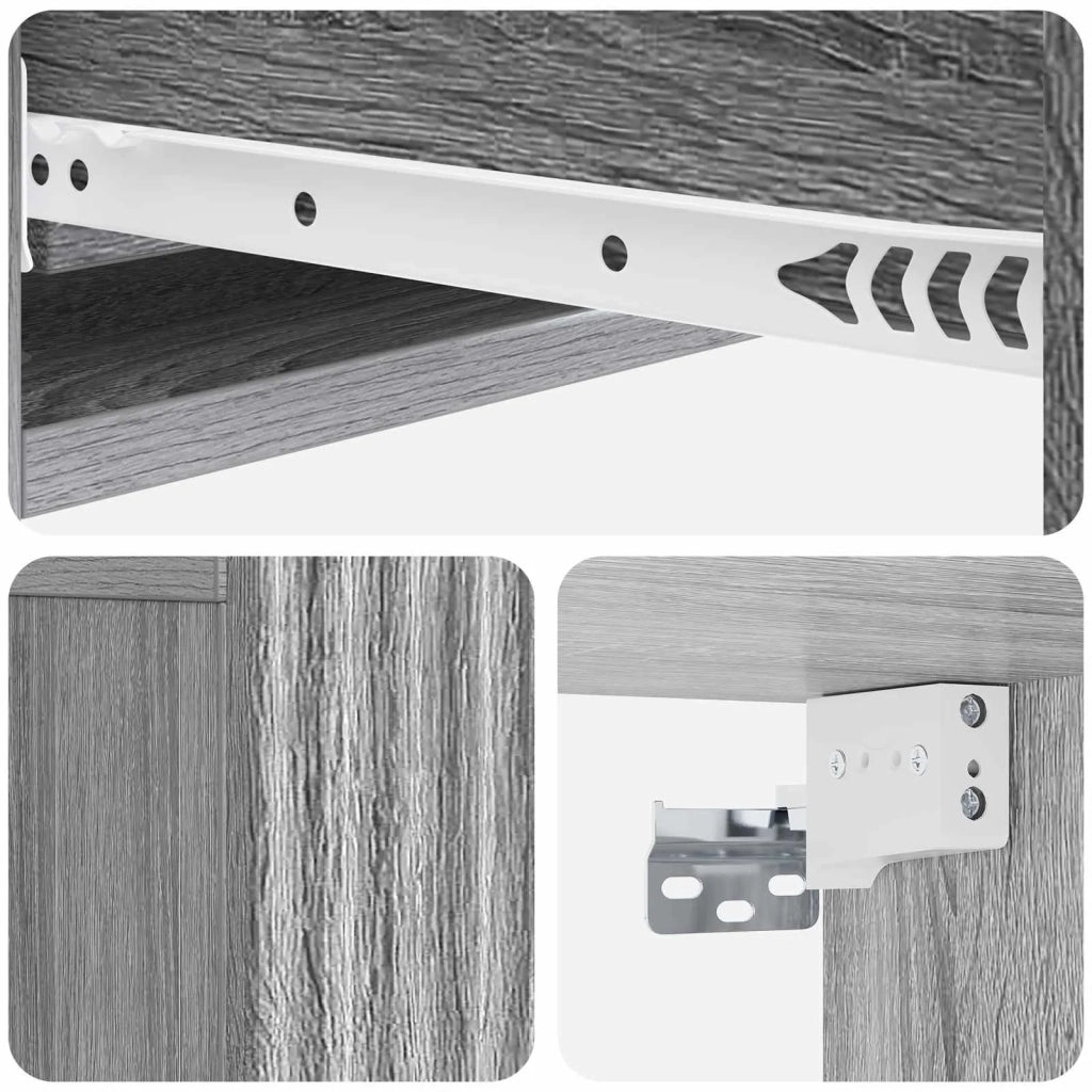 Tavolino da Parete Laterale | Tavolo laterale | Tavolino Grigio Sonoma 87,5 x 34,5 x 17 cm