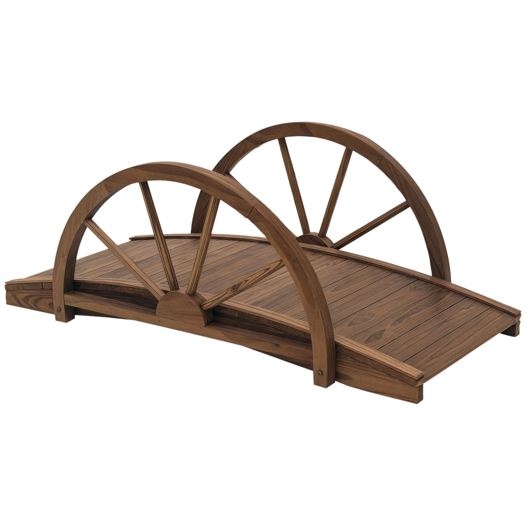 Ponticello da giardino in legno massiccio ¨C Minimal ¨C marrone 100x50x37 cm