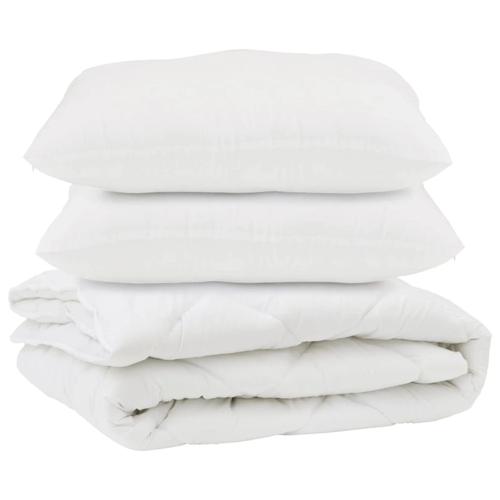 Piumone | Duvet con cuscino 3 pz Bianco Microfibra