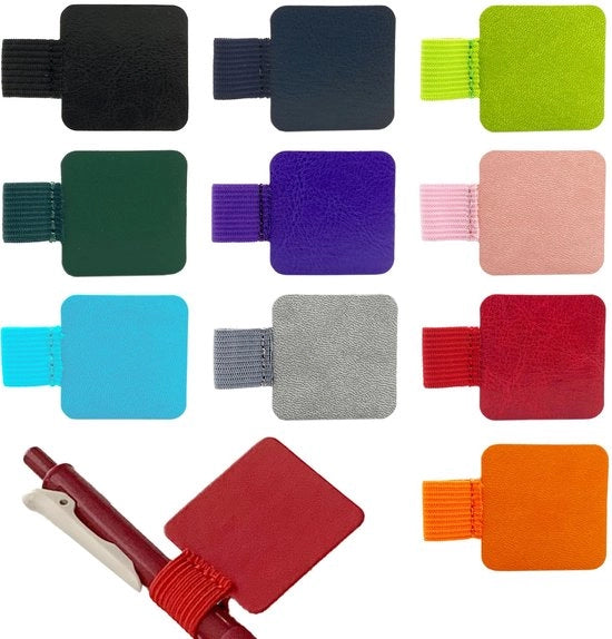 Pacchetto da 10 penne a sfera adesiva, astuccio per libretto, penne a sfera multifunzionali, clip per penne adesive, astuccio per penne adesive, supporto per libretto, supporto per calendario, per libretto e matita.