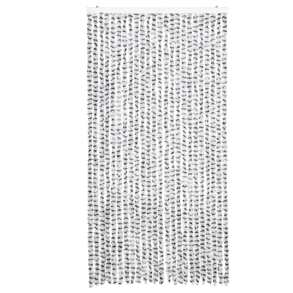 Tenda Antimosche-Zanzariera Grigio Chiaro e Grigio Scuro in Ciniglia 984098