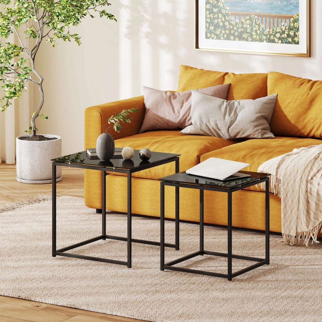 Tavolino moderno ¨C Minimal ¨C nero vetro