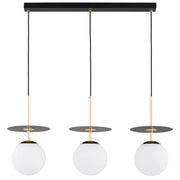 Lampada a sospensione moderna nero oro 3xE14 QEENCY