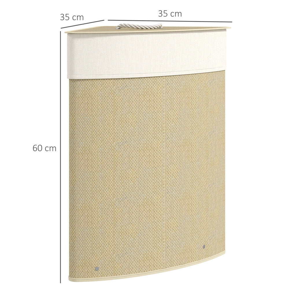 Cestino per Biancheria in Bamb¨´ 55L ¨C zephmum ¨C 35x35x60 Naturale