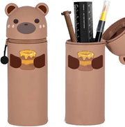 Etui 2 in 1 con chiusura a rits, etui per ufficio, etui per tavolo, etui per scuola, 2 in 1