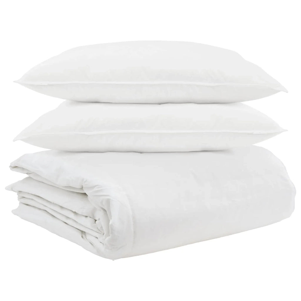 Set di Piumoni con cuscino 3 pcs Bianco Piuma d'anatra 3376970
