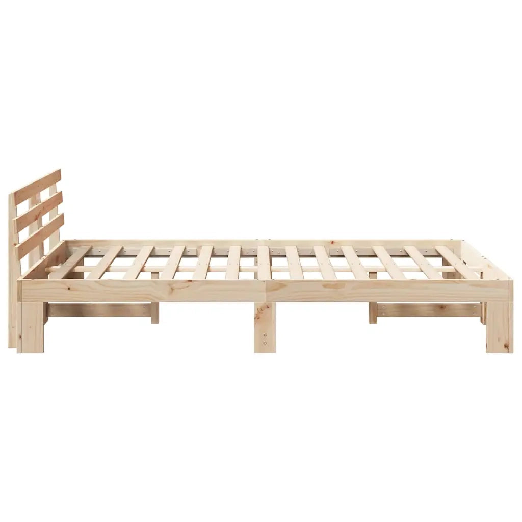Struttura del letto-Giroletto Naturale 135 x 190 cm Pino massello 790873