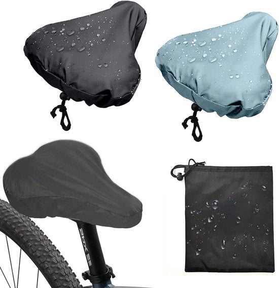 Sacchi impermeabili e borse di stoccaggio - ideali per biciclette - 4 pezzi - azzurro cielo e nero