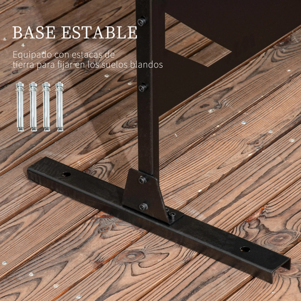 Biombo da esterno con foglie di banana ¨C zephmum ¨C 122x45x198cm nero