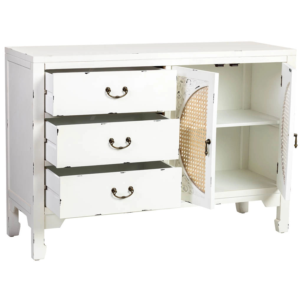 Credenza in legno bianco 106x73x36