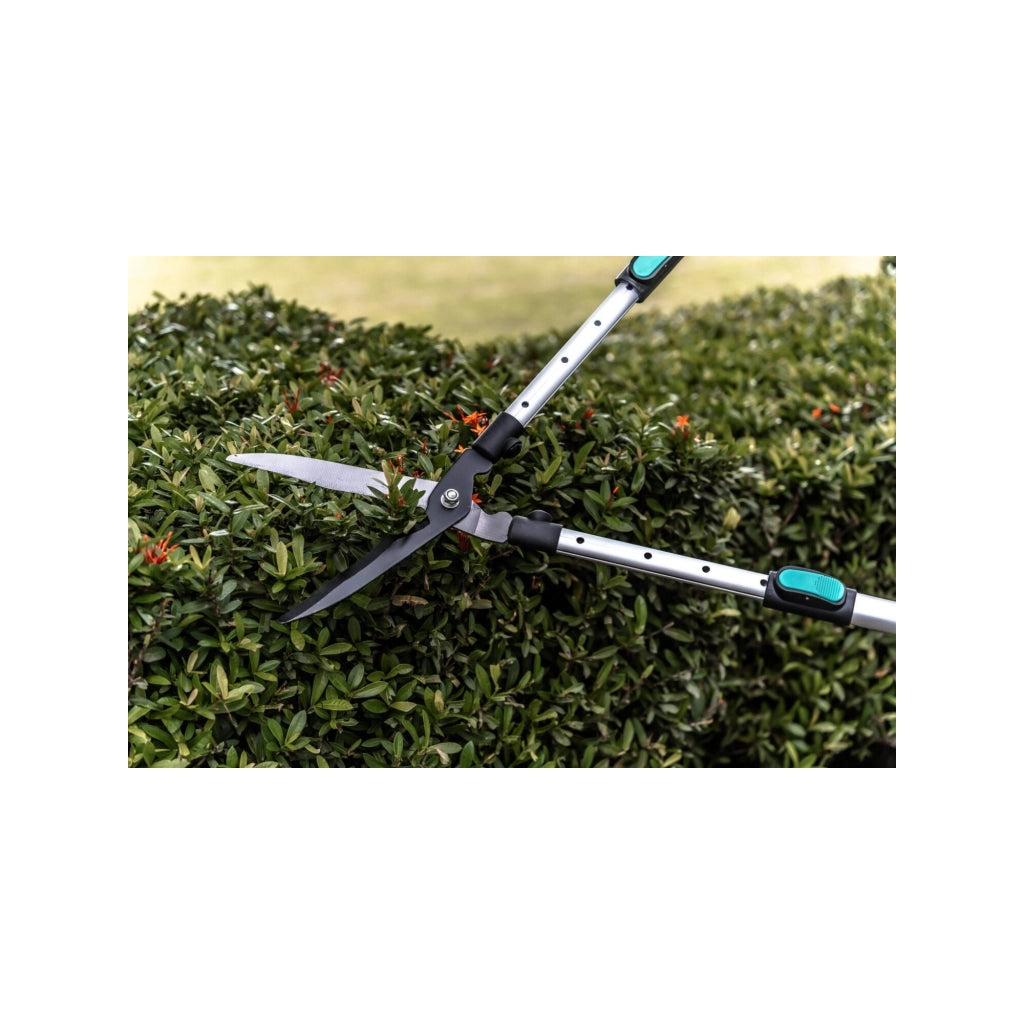 Tagliasiepi con lama ondulata - Suan - Manico telescopico - Dimensioni: 62-80 x 19-25 x 3 cm