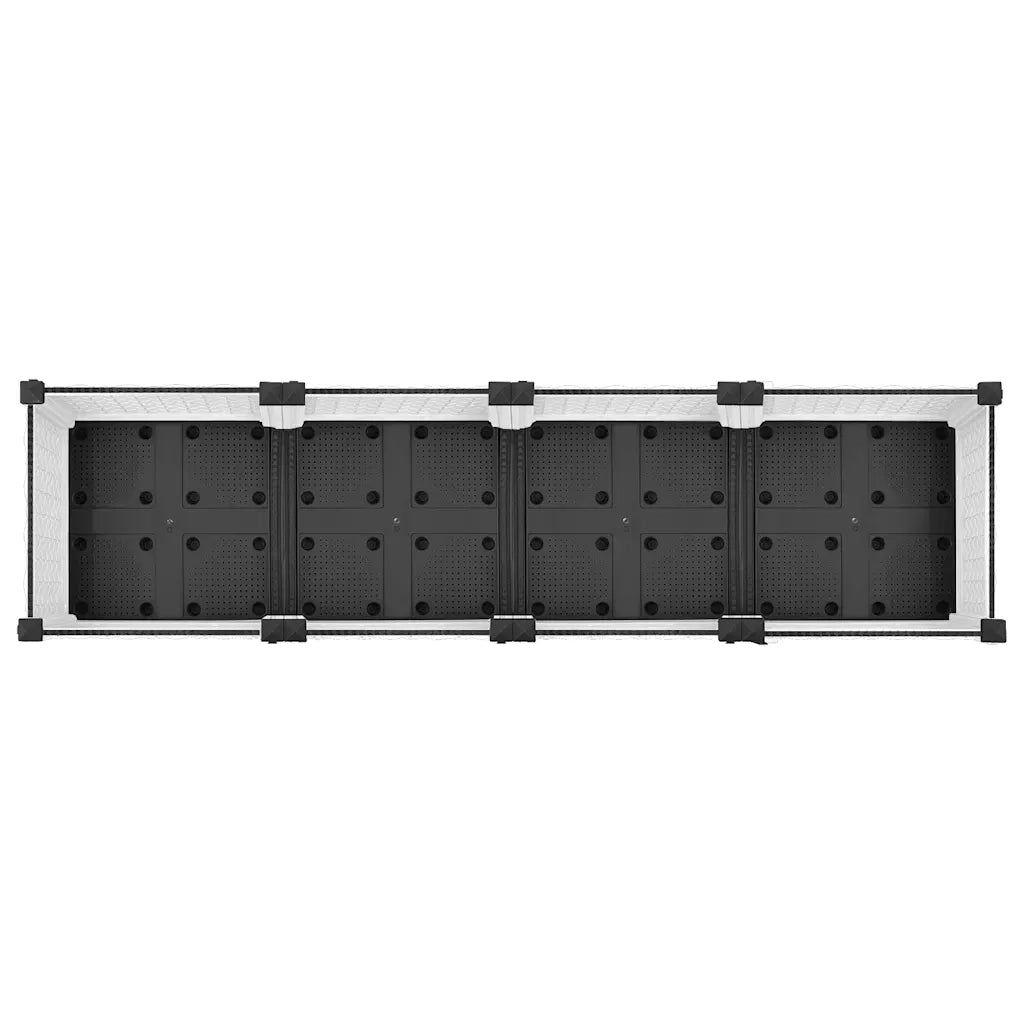 Fioriera Rialzata-Vaso da Esterno-Fioriera Elevata 160x40x23 cm in Polipropilene 640948