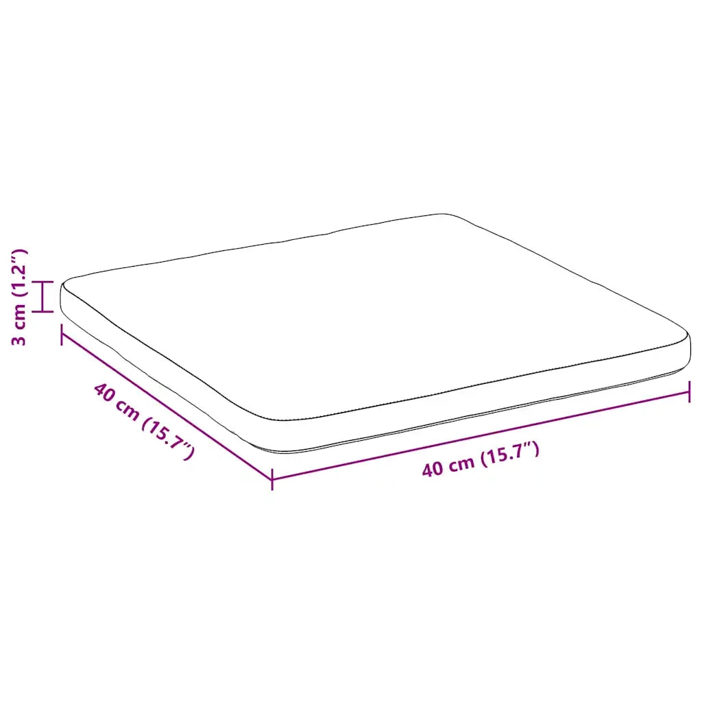 Cuscini per Seduta 4 pcs Crema 40 x 40 x 3 cm Tessuto in Cords 42015226