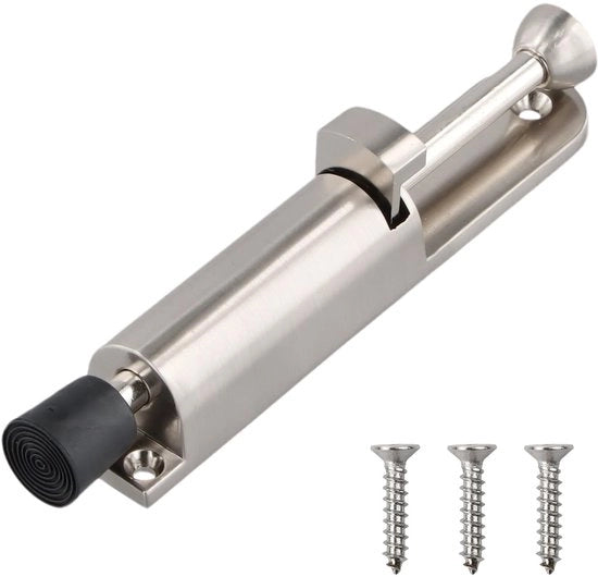 Deurstopper regolabile in acciaio inossidabile con pedale a pedale e funzione di protezione, ideale per fissaggio al pavimento e uso duraturo