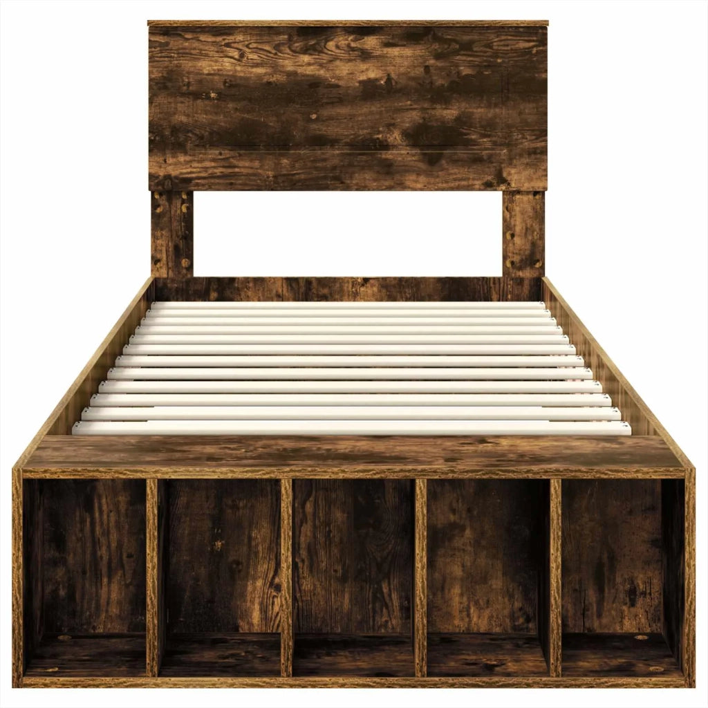 Struttura del letto Rovere fumé 75 x 190 cm Legno multistrato 3408421