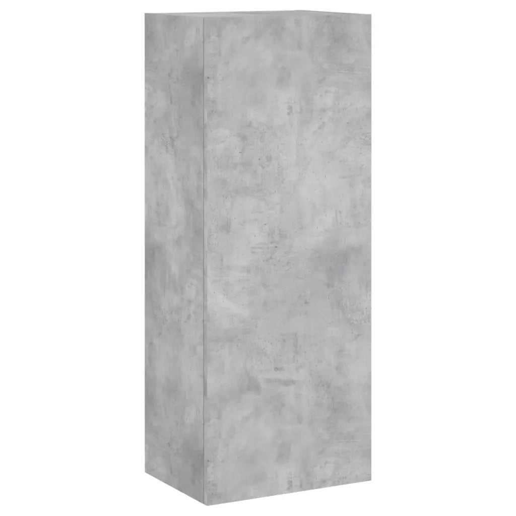 Mobili TV a Muro con LED 4pz | Armadietto TV | Mobile Porta TV Grigio Cemento Legno Multistrato