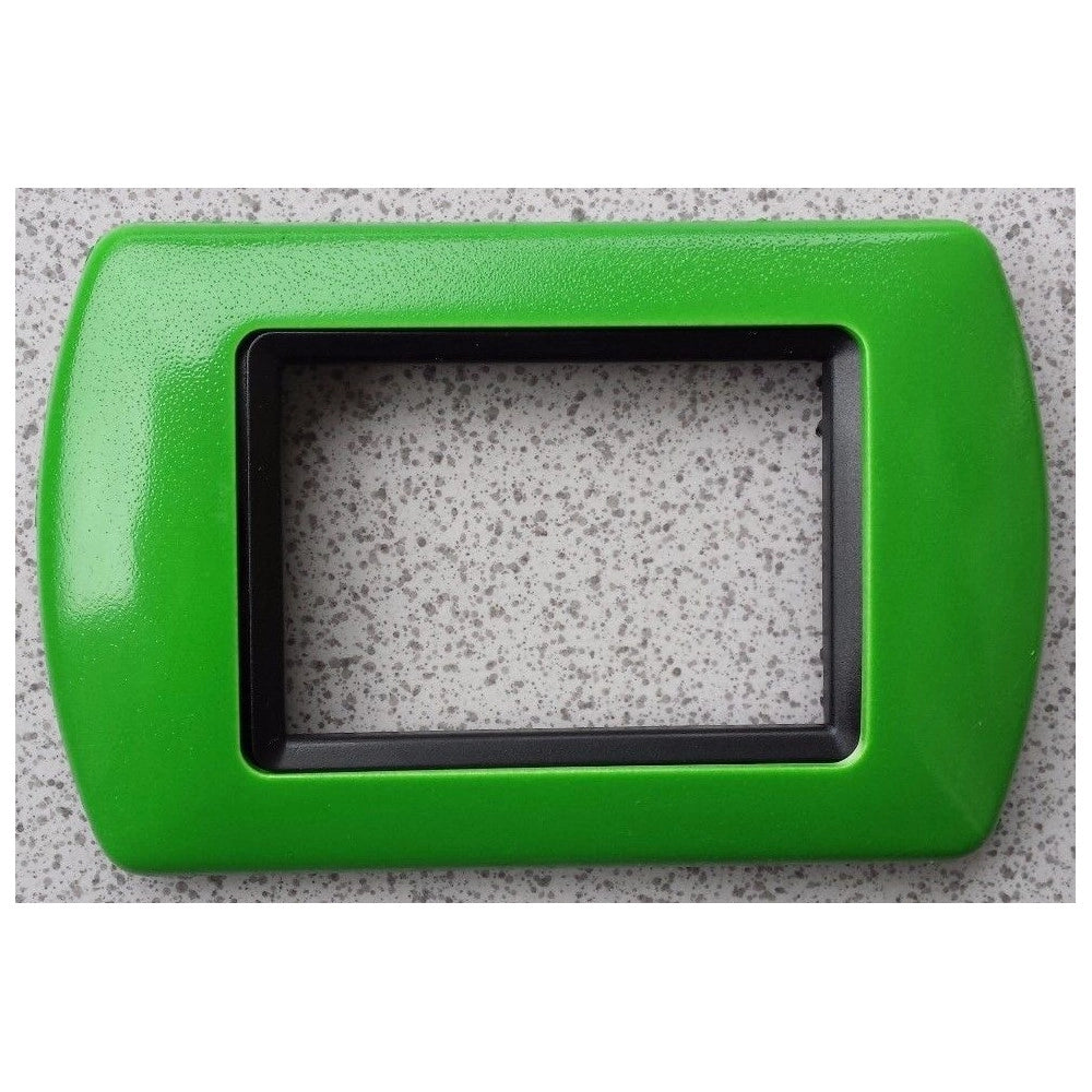 Trade Shop - Placchette Placche In Abs Compatibili Per Serie Living International Placca - Verde Chiaro -3 Fori     -