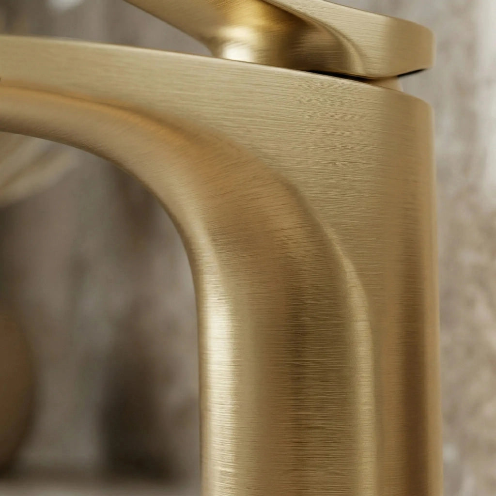 Rubinetto Da Lavabo Premium Rea Vision Brush Gold High