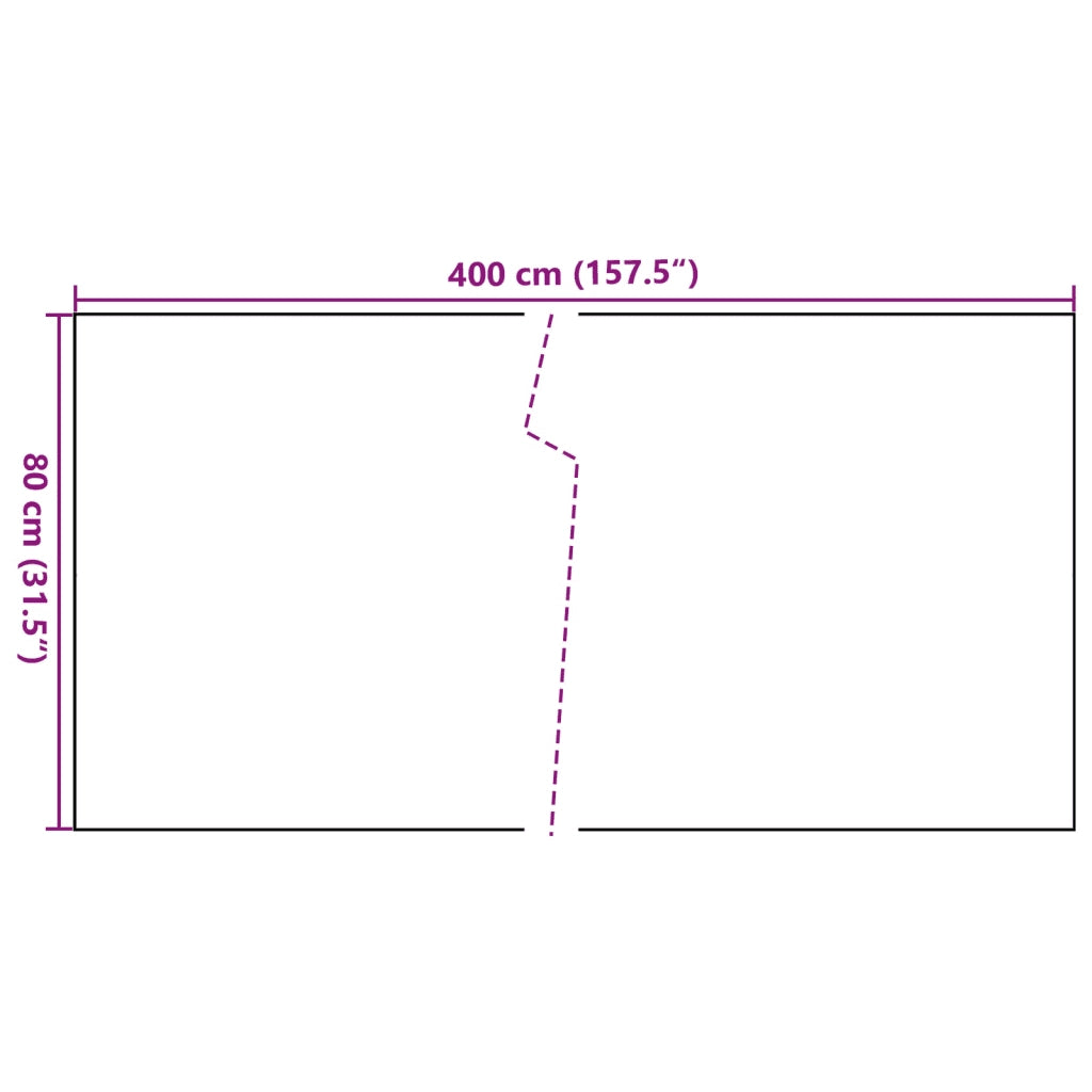 Paravento da Balcone Antracite 400x80 cm in Polyrattan 156238